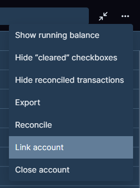 Add account button